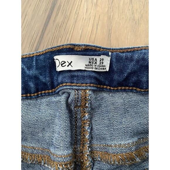 Dex Womens Reverse Seam Tapered Leg Medium Wash Skinny Jeans Size 29 - Picture 8 of 8